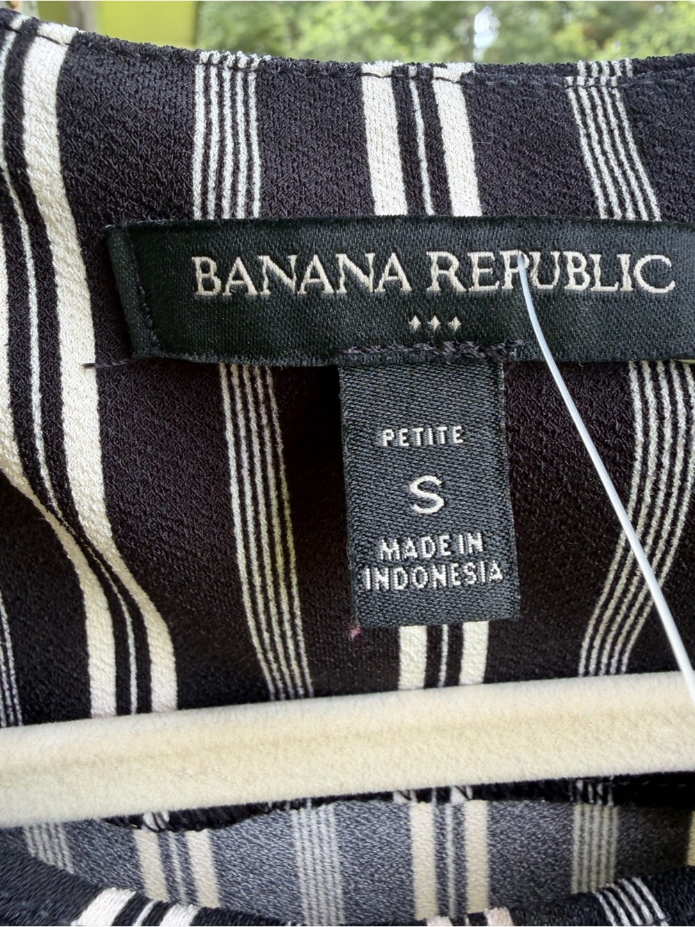 Banana Republic Black and White Striped Midi Dress - Picture 6 of 9